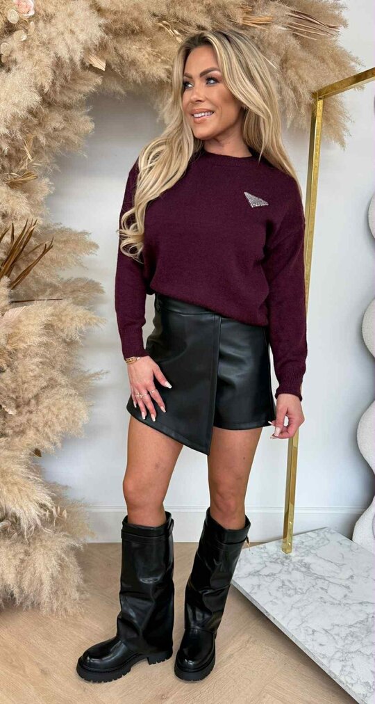 PRADY SWEAT AM747 BORDEAUX