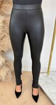 LEATHER LOOK ZIP STRIK LEGGING 2815 BLACK