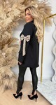 INSPIRED BOW BLAZER BLACK
