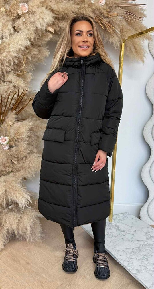 REVERSIBLE LEOPARD SOFT WINTERJACKET 8715 BLACK