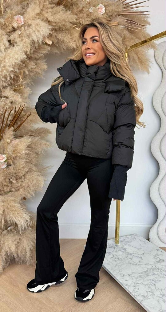 PUFFER SHORT JACKET 7622 BLACK
