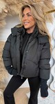 PUFFER SHORT JACKET 7622 BLACK