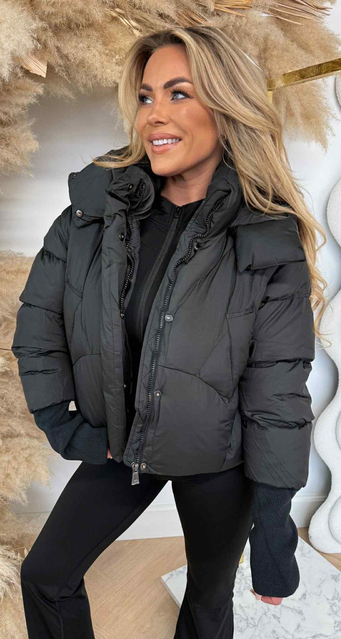 PUFFER SHORT JACKET 7622 BLACK