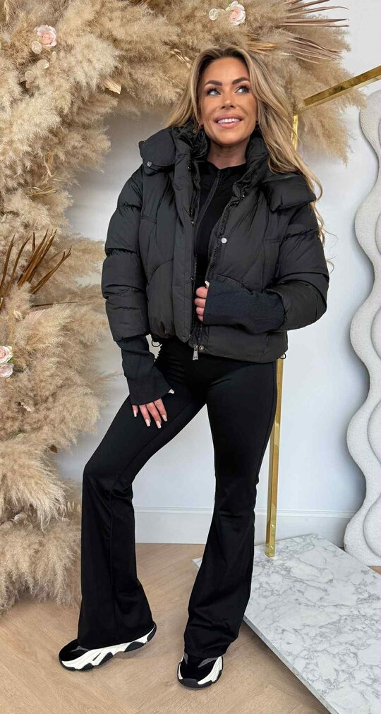 PUFFER SHORT JACKET 7622 BLACK