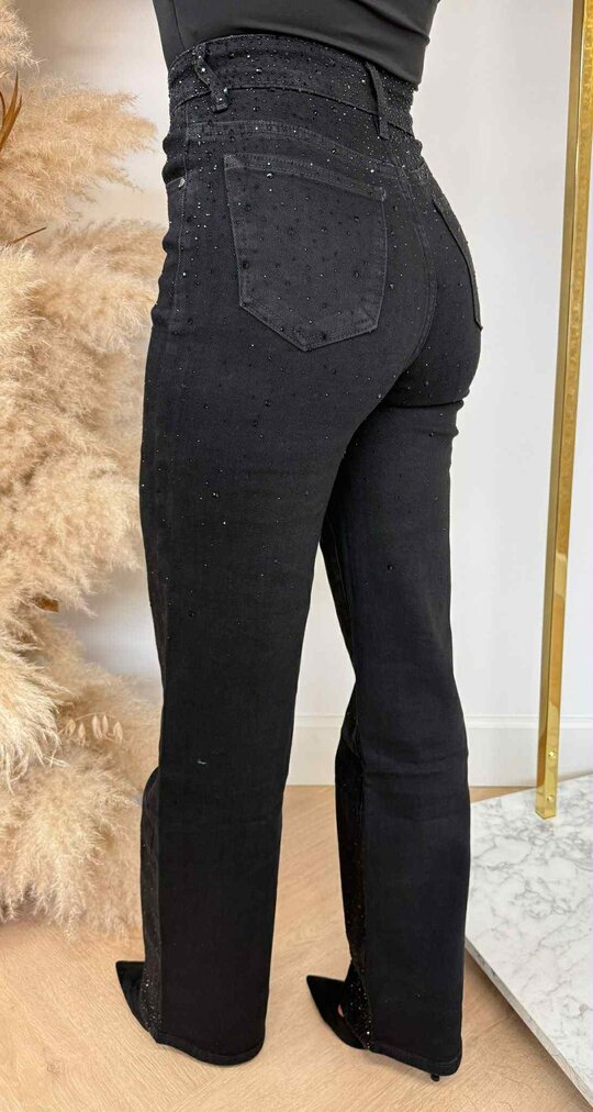 NEW DIAMOND WIDE LEG JEANS 880-2 BLACK