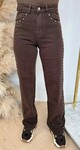 STUDDED FLARE JEANS 9120-9 CHOCO