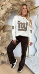 NY GUC PRINT SWEAT AM766 LIGHTBEIGE