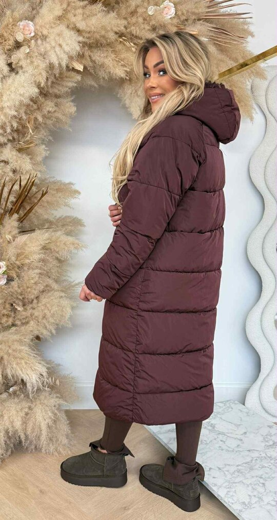 REVERSIBLE LEOPARD SOFT WINTERJACKET 8715 BORDEAUX