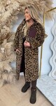 REVERSIBLE LEOPARD SOFT WINTERJACKET 8715 BORDEAUX