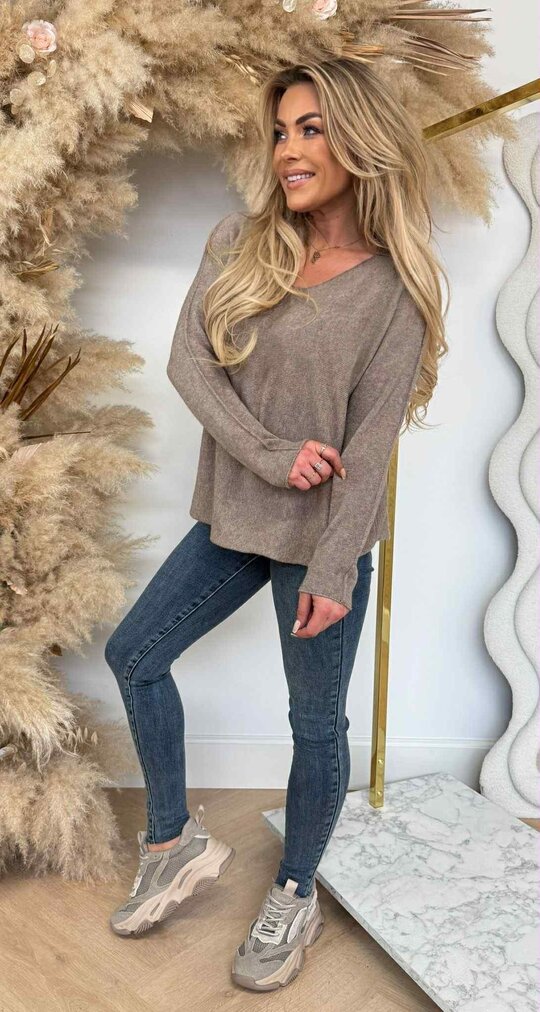 ROMY SOFT V TOP TAUPE