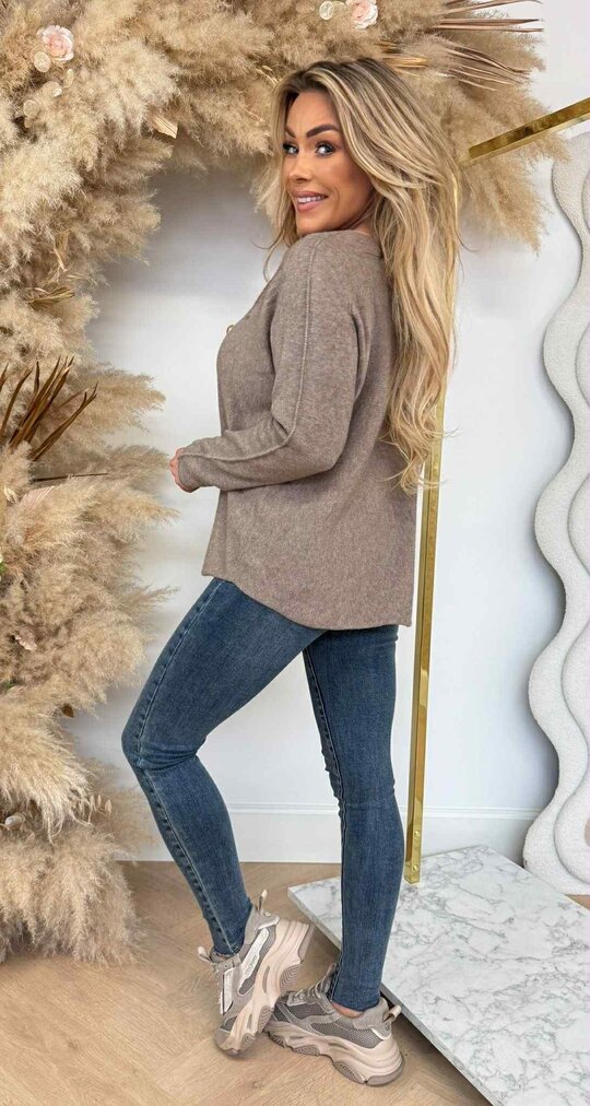 ROMY SOFT V TOP TAUPE
