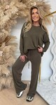 COMFY FLARE SET PK5746 ARMYGREEN