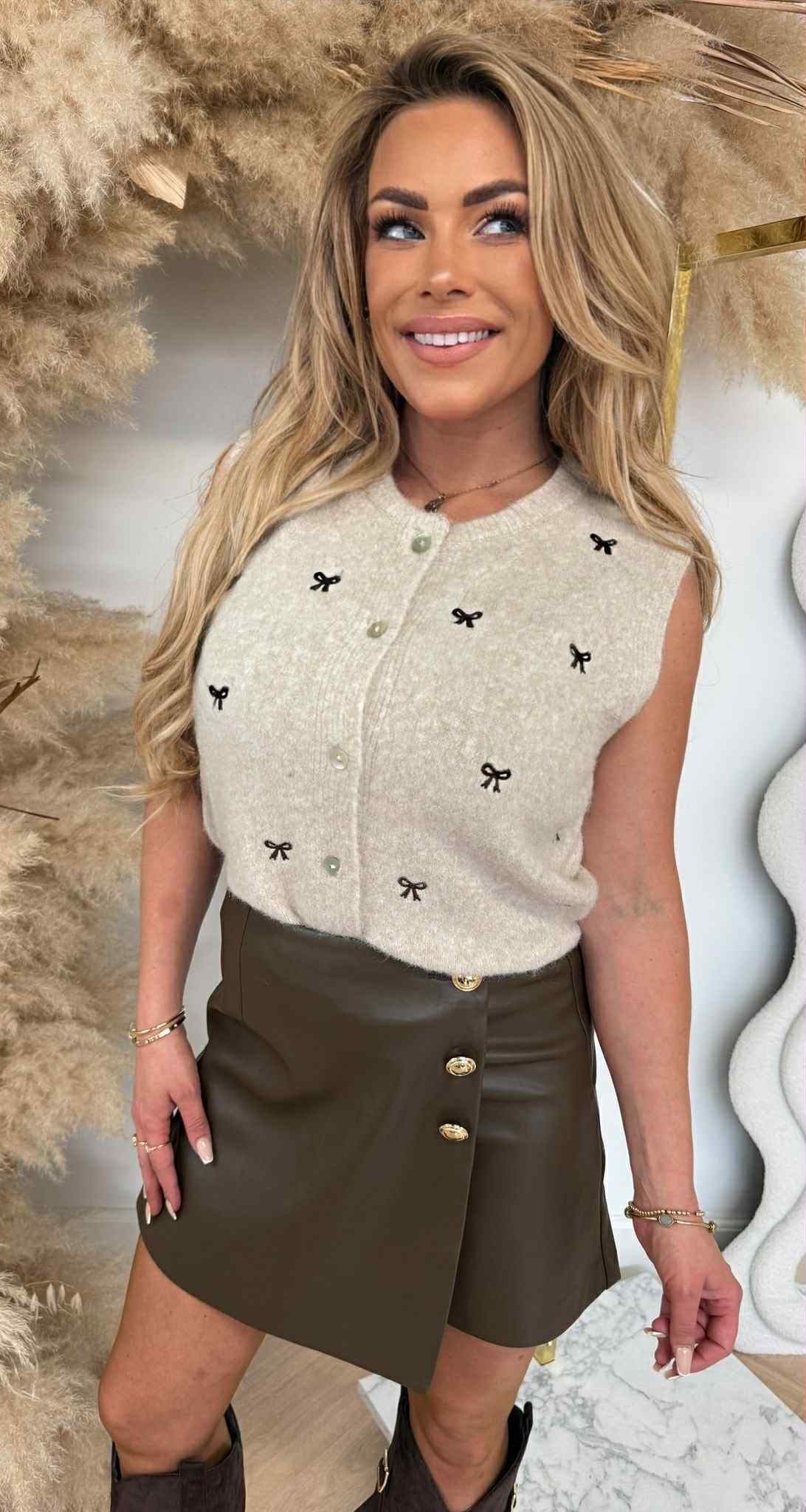 BOWIE GILET/VESTJE AM760 BEIGE