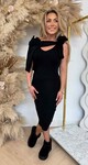 2 PIECE SET SWEAT + DRESS M0-009 BLACK