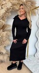 KRAAG RIB DRESS 91022 BLACK