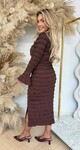 RUFFLY DRESS 9792 CHOCO
