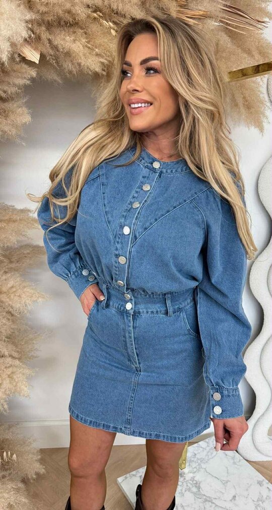 IVY DENIM DRESS 9301 DENIMBLUE
