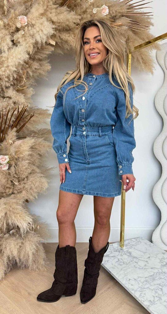 IVY DENIM DRESS 9301 DENIMBLUE