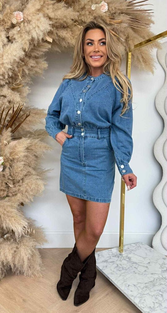 IVY DENIM DRESS 9301 DENIMBLUE