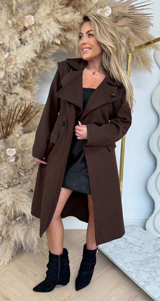 STEFIE LUS COAT CHOCO