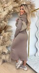 KRAAG RIB DRESS 91022 TAUPE