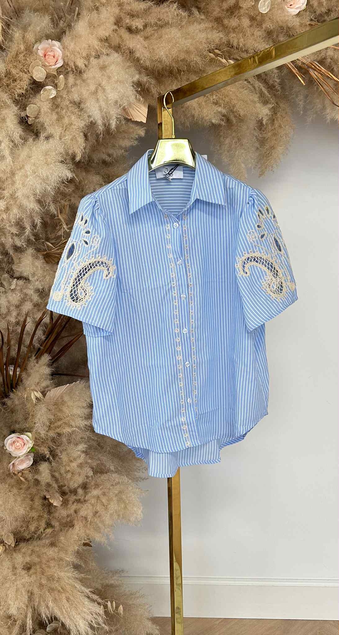 STRIPE BLOUSE 3160 BLUE STRIPE BLOUSE 3160 BLUE