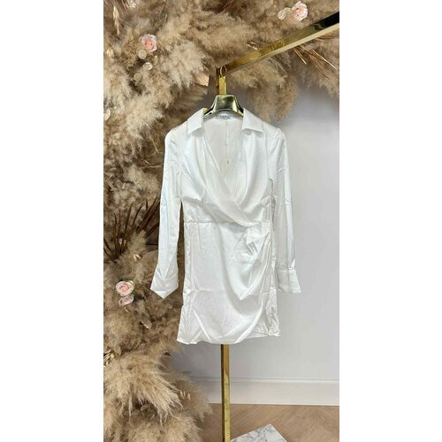 MEGHAN SATIN DRESS 20206 OFF WHITE MEGHAN SATIN DRESS 20206 OFF WHITE