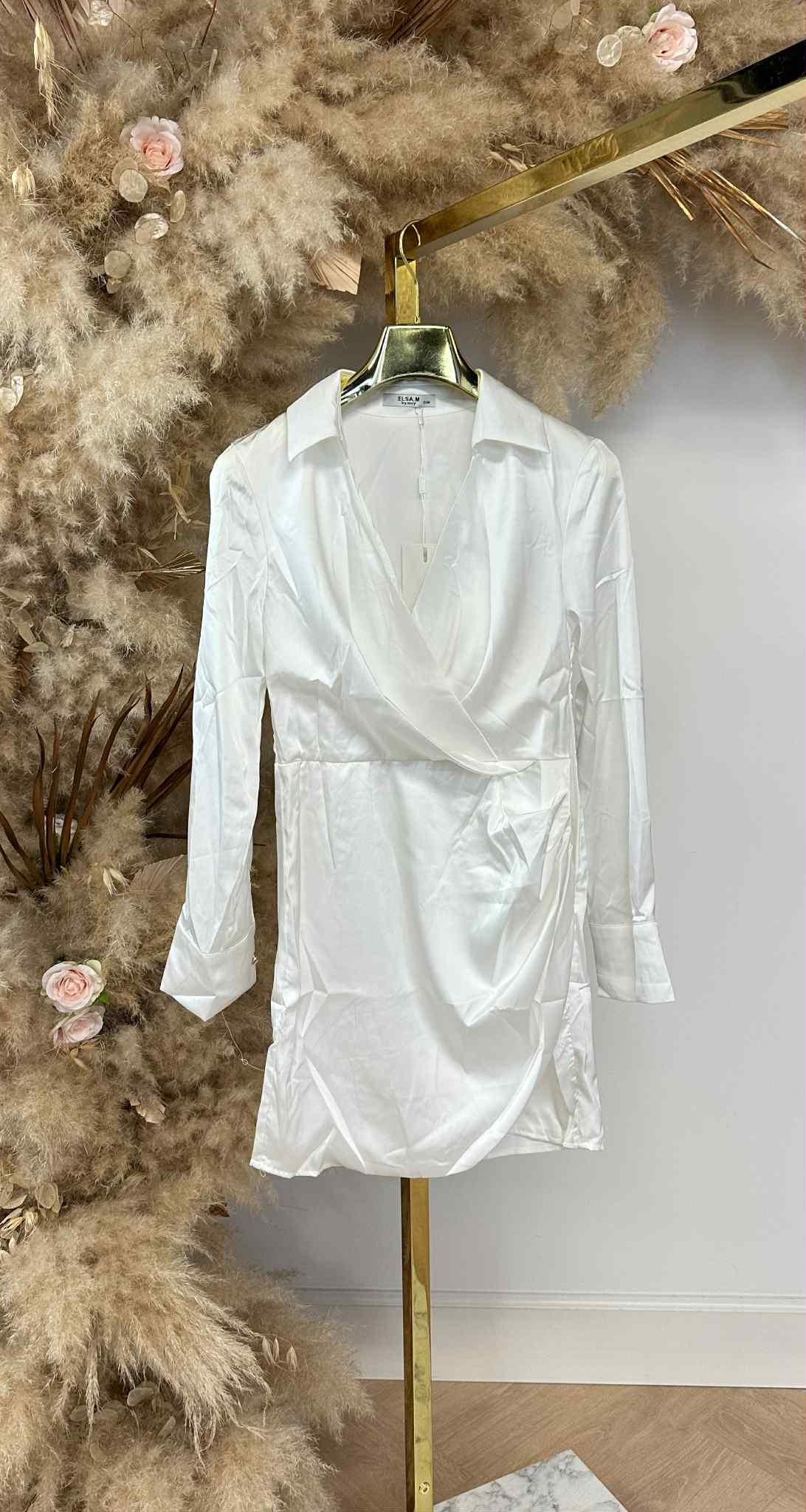 MEGHAN SATIN DRESS 20206 OFF WHITE MEGHAN SATIN DRESS 20206 OFF WHITE