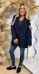 INSPIRED BOW BLAZER NAVY INSPIRED BOW BLAZER NAVY