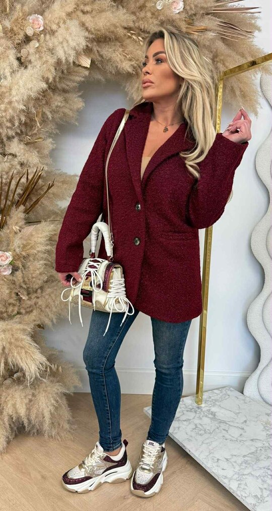 VIRAL TEDDY BLAZER BORDEAUX VIRAL TEDDY BLAZER BORDEAUX