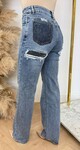WIDE LEG GLITTER POCKET JEANS 936-2 DENIMBLUE WIDE LEG GLITTER POCKET JEANS 936-2 DENIMBLUE