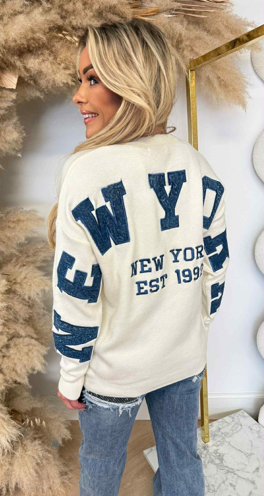 NY DENIM SWEAT 740 LIGHTBEIGE/DENIM