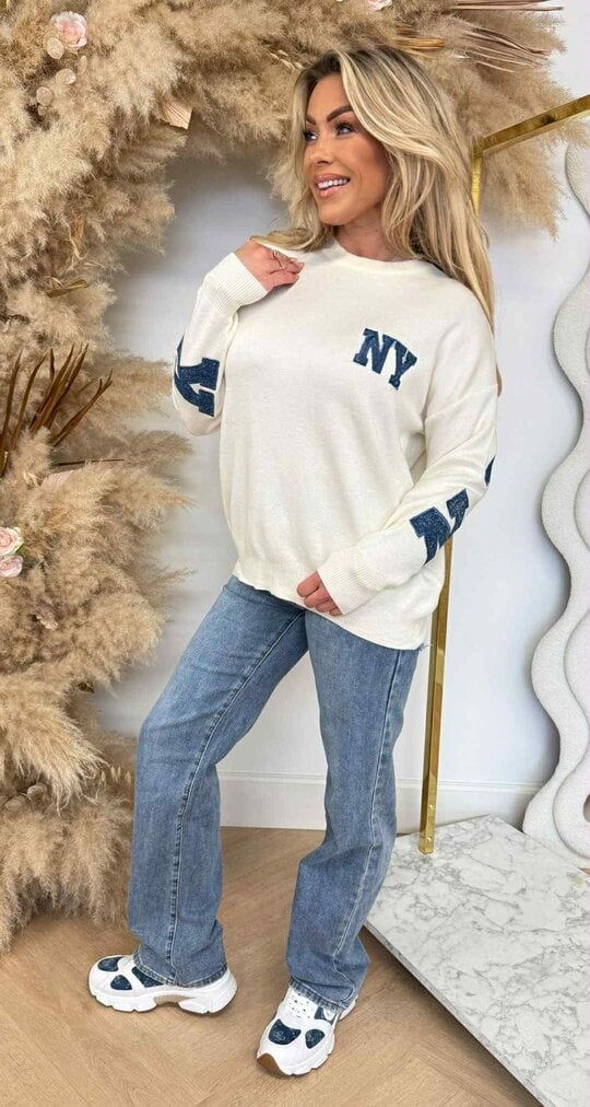 NY DENIM SWEAT 740 LIGHTBEIGE/DENIM NY DENIM SWEAT 740 LIGHTBEIGE/DENIM