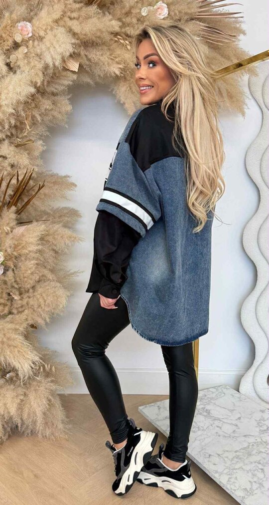 VICZIC DENIM BLOUSE 495 BLACK VICZIC DENIM BLOUSE 495 BLACK