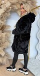 MICHELLE FLUFFLY JACKET LONG 882 BLACK MICHELLE FLUFFLY JACKET LONG 882 BLACK