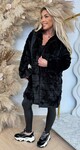 MICHELLE FLUFFLY JACKET LONG 882 BLACK MICHELLE FLUFFLY JACKET LONG 882 BLACK