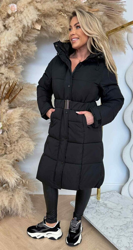 CHANTAL BELT WINTERJACKET 267 BLACK CHANTAL BELT WINTERJACKET 267 BLACK