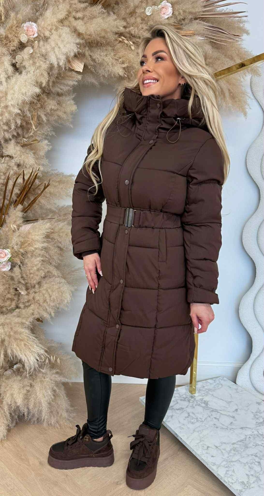CHANTAL BELT WINTERJACKET 267 CHOCO