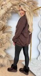 PARIS OVERSIZED FLEECE SWEAT J121 CHOCO PARIS OVERSIZED FLEECE SWEAT J121 CHOCO