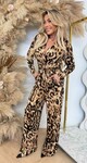 BY SWAN TRAVEL ANIMAL PRINT JUMPSUIT 9992 COFFEE/LEO BY SWAN TRAVEL ANIMAL PRINT JUMPSUIT 9992 COFFEE/LEO