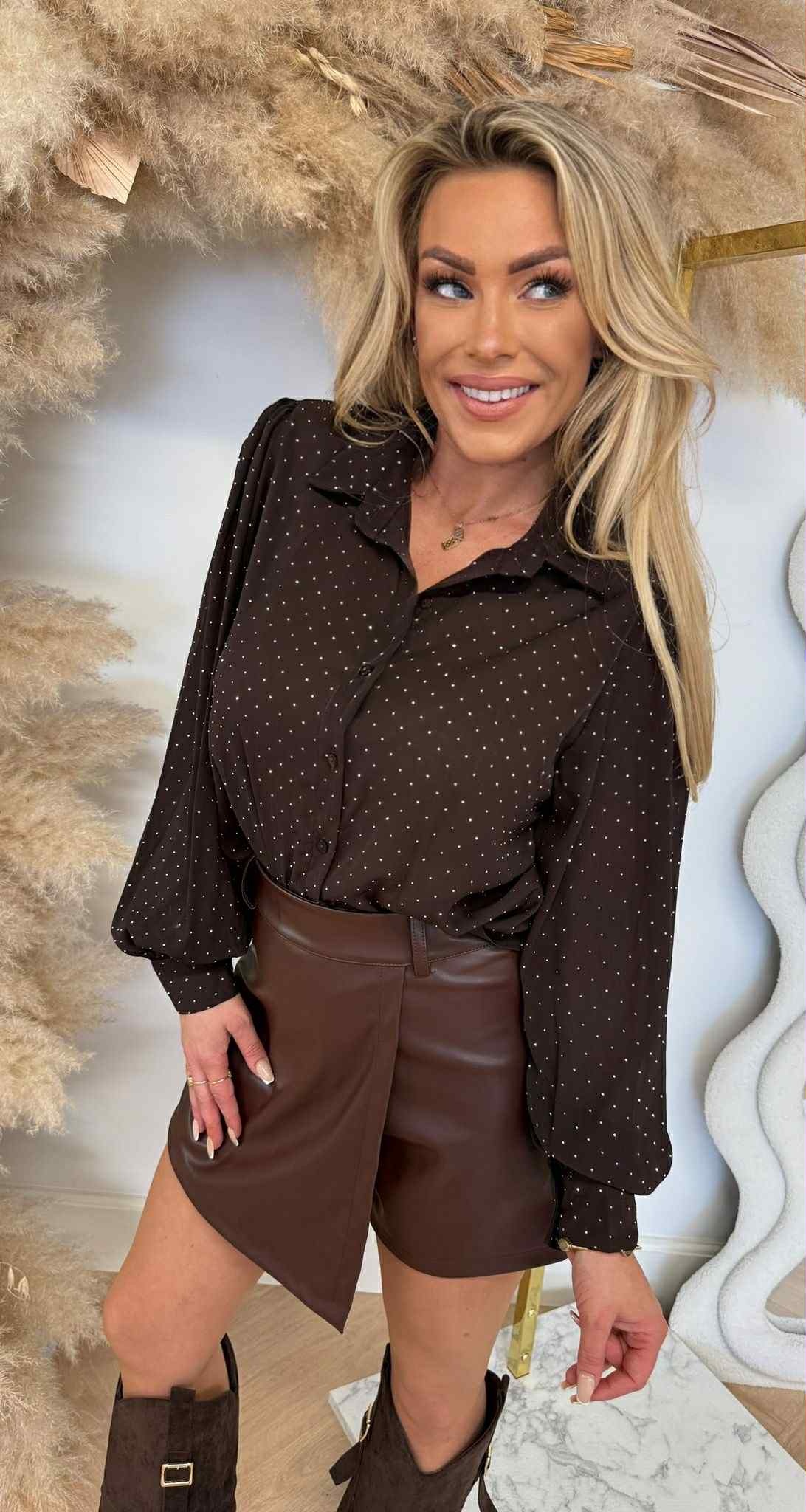 DIAMOND BLOUSE 3817 CHOCO DIAMOND BLOUSE 3817 CHOCO
