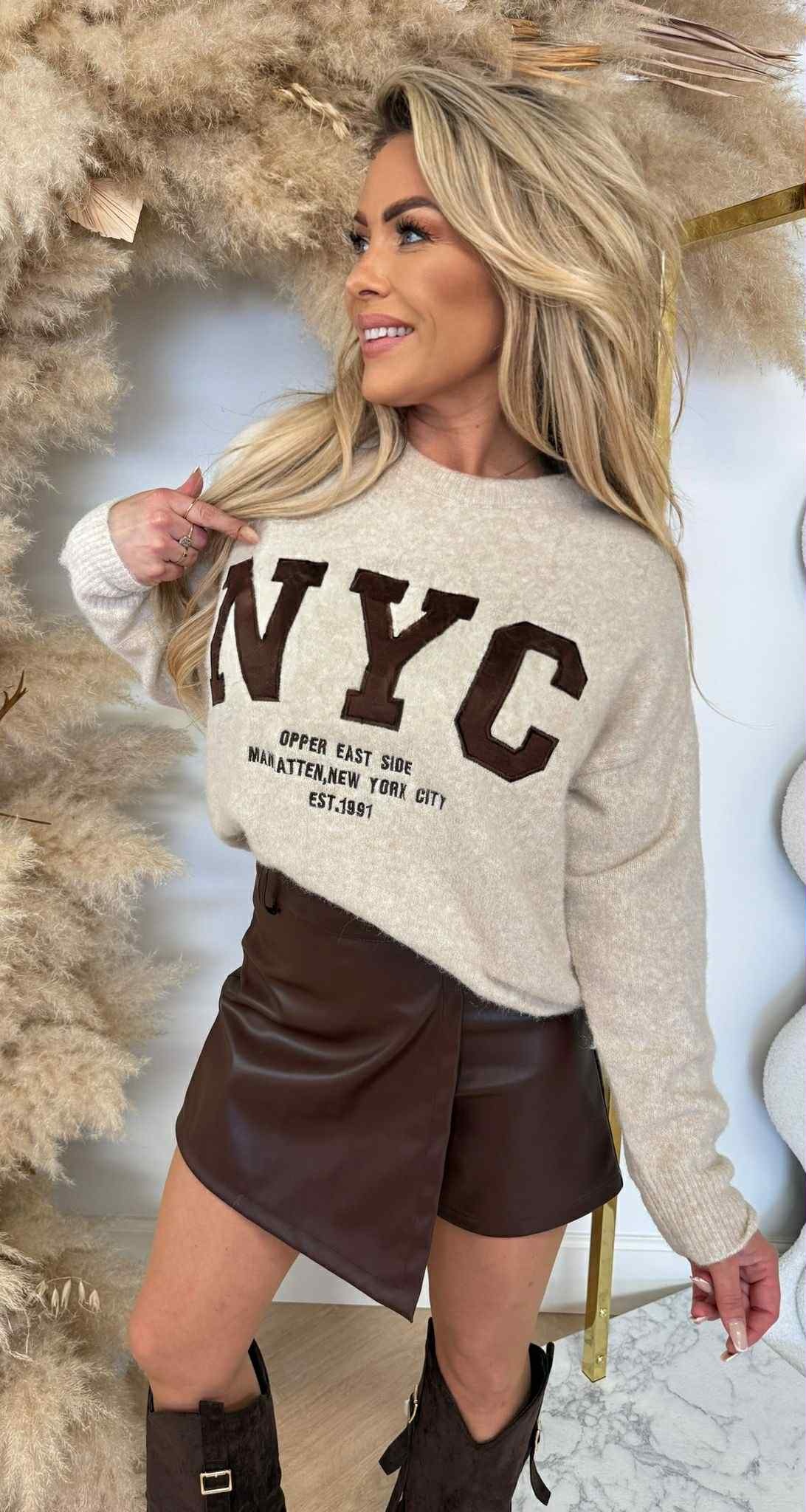 NYC SWEAT AM769 BEIGE