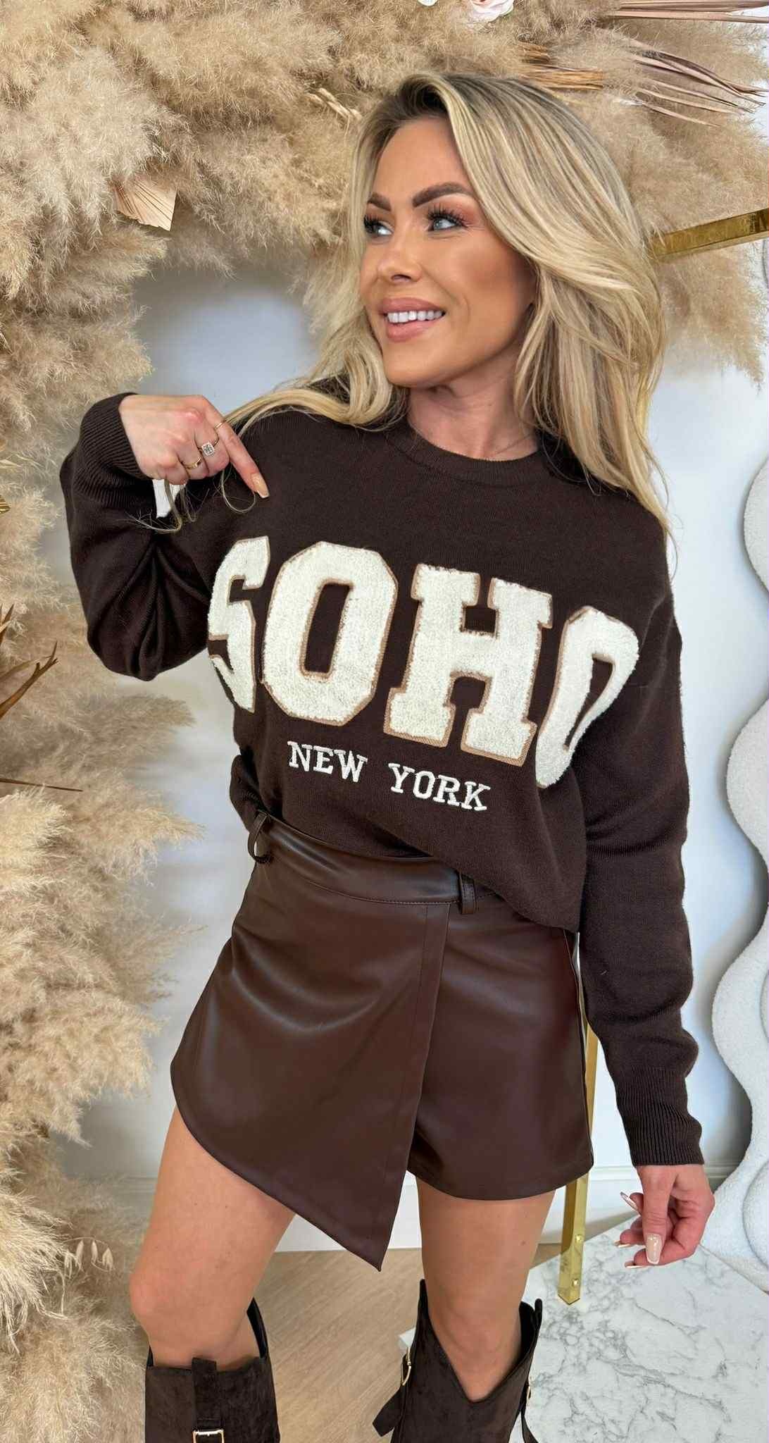 NEW SOHO TEDDY SWEAT AM742 CHOCO