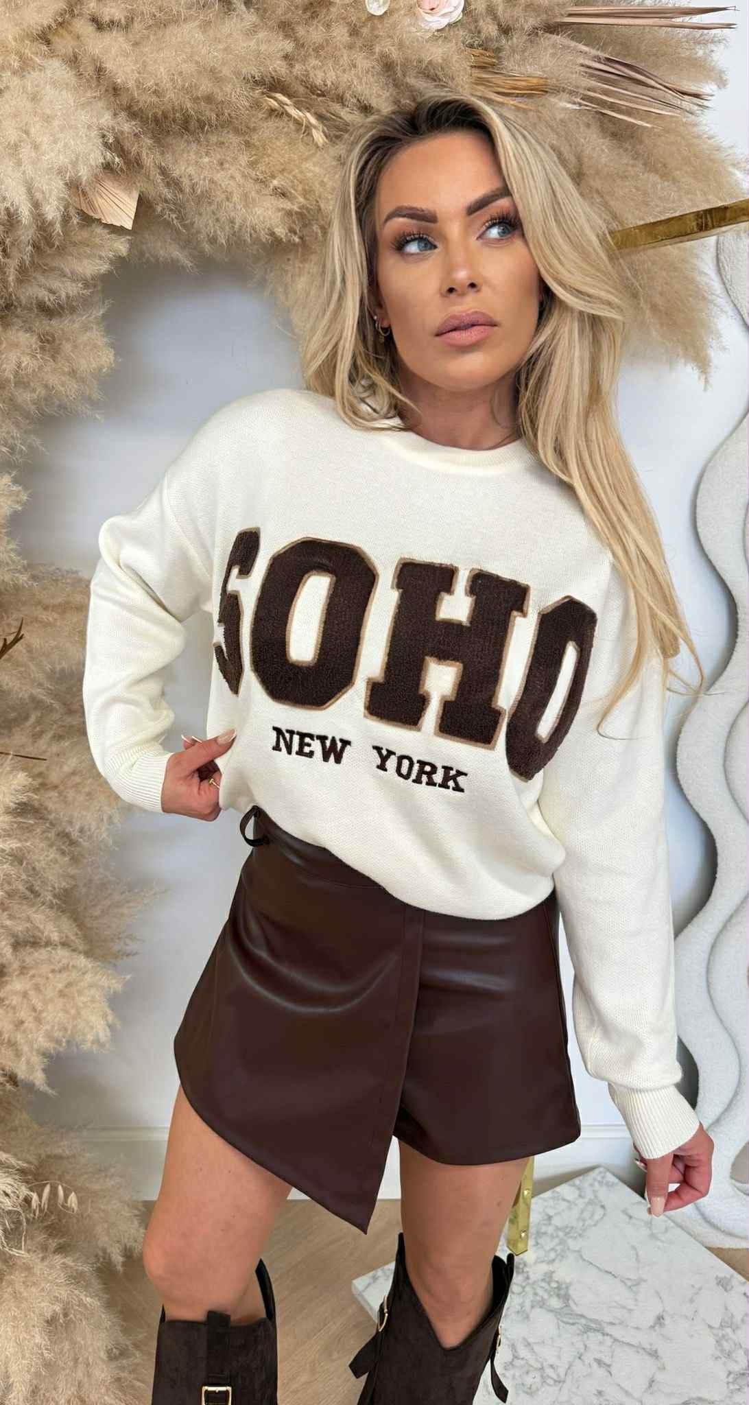 NEW SOHO TEDDY SWEAT AM742 LIGHTBEIGE