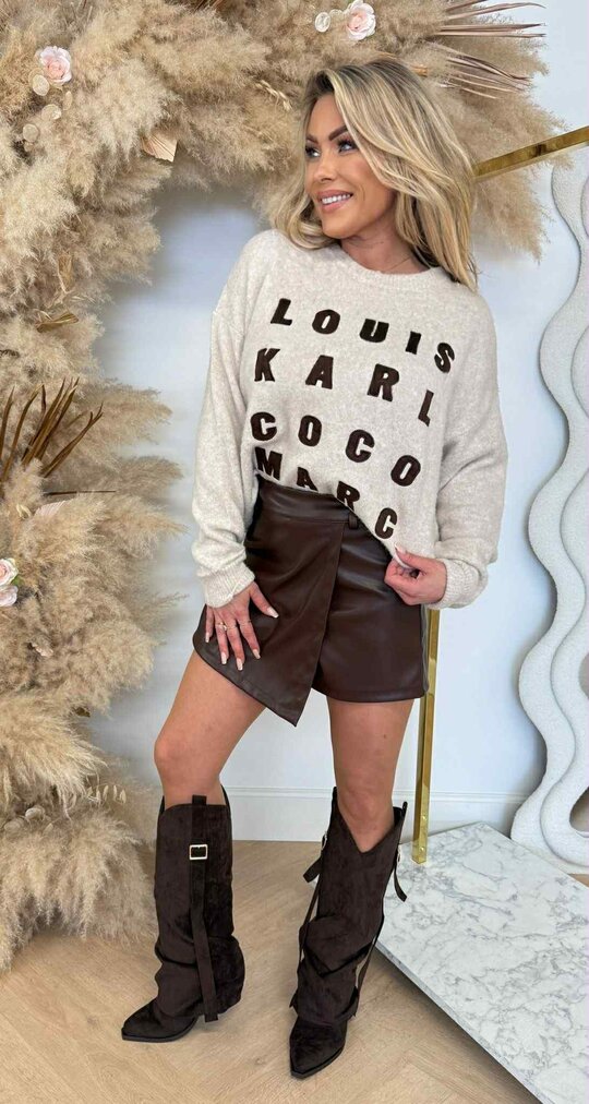 DESIGNER NAME SWEAT 773 BEIGE DESIGNER NAME SWEAT 773 BEIGE