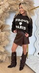BISOUS PARIS SWEAT 340 CHOCO BISOUS PARIS SWEAT 340 CHOCO