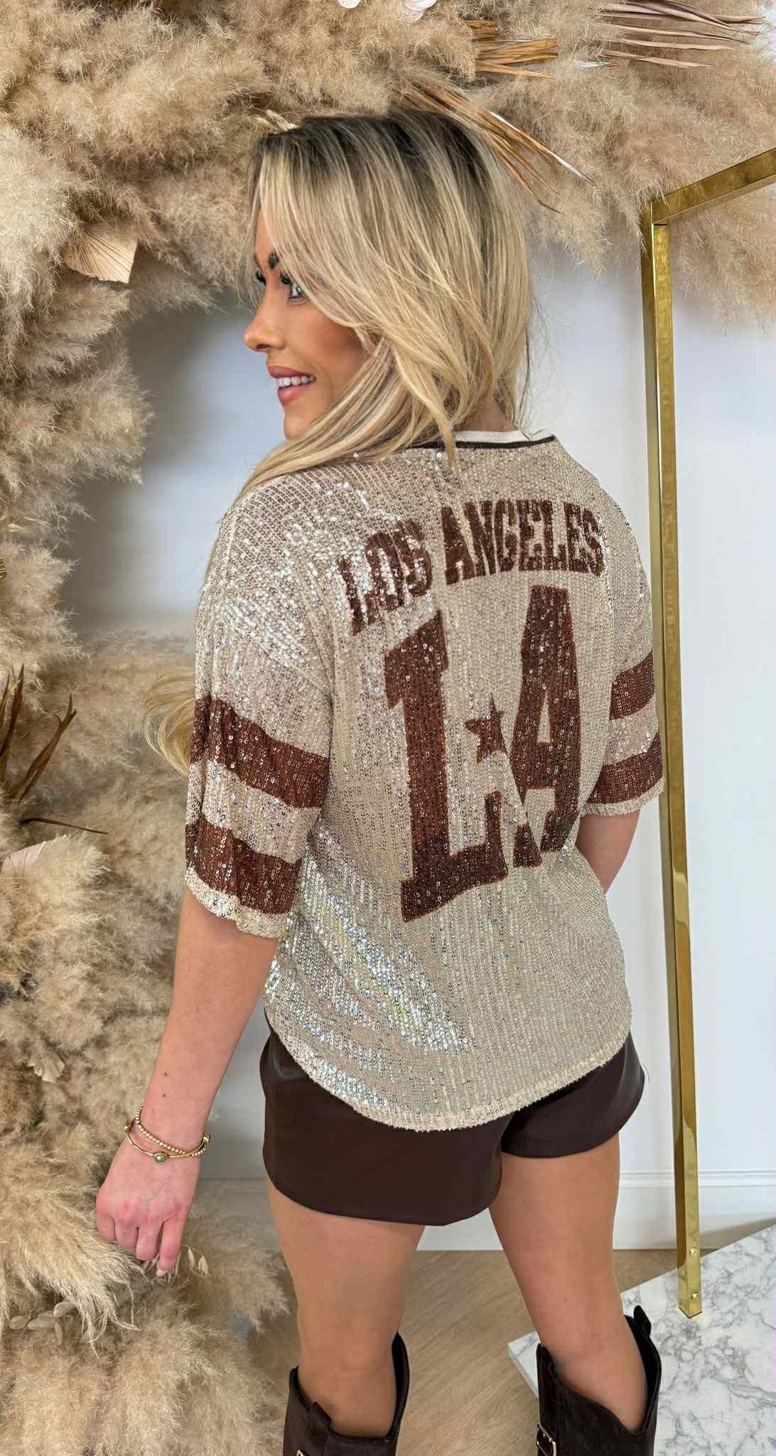 LA SEQUIN JERSEY BEIGE LA SEQUIN JERSEY BEIGE