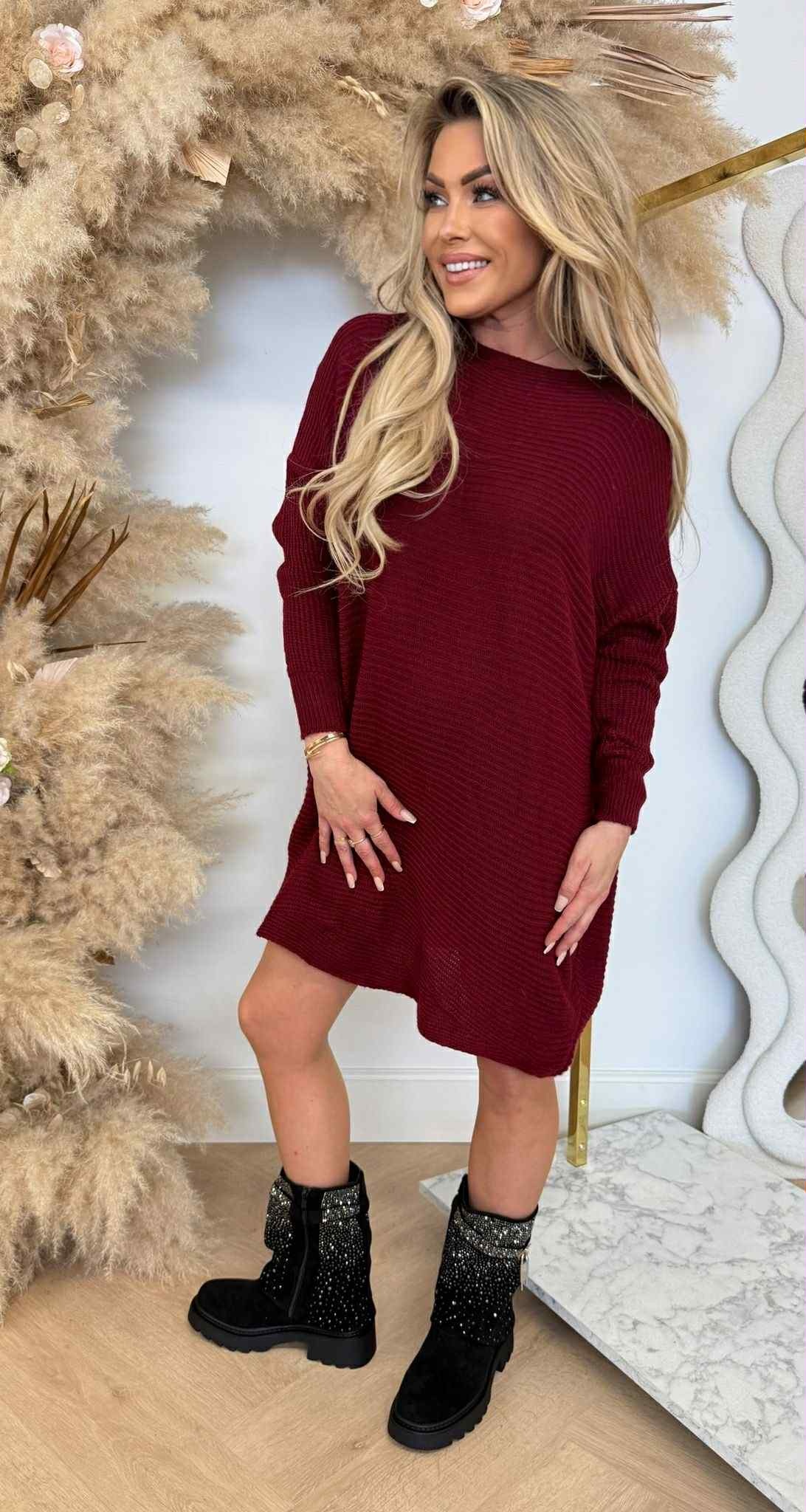OVERSIZED RIBBEL TRUI BORDEAUX