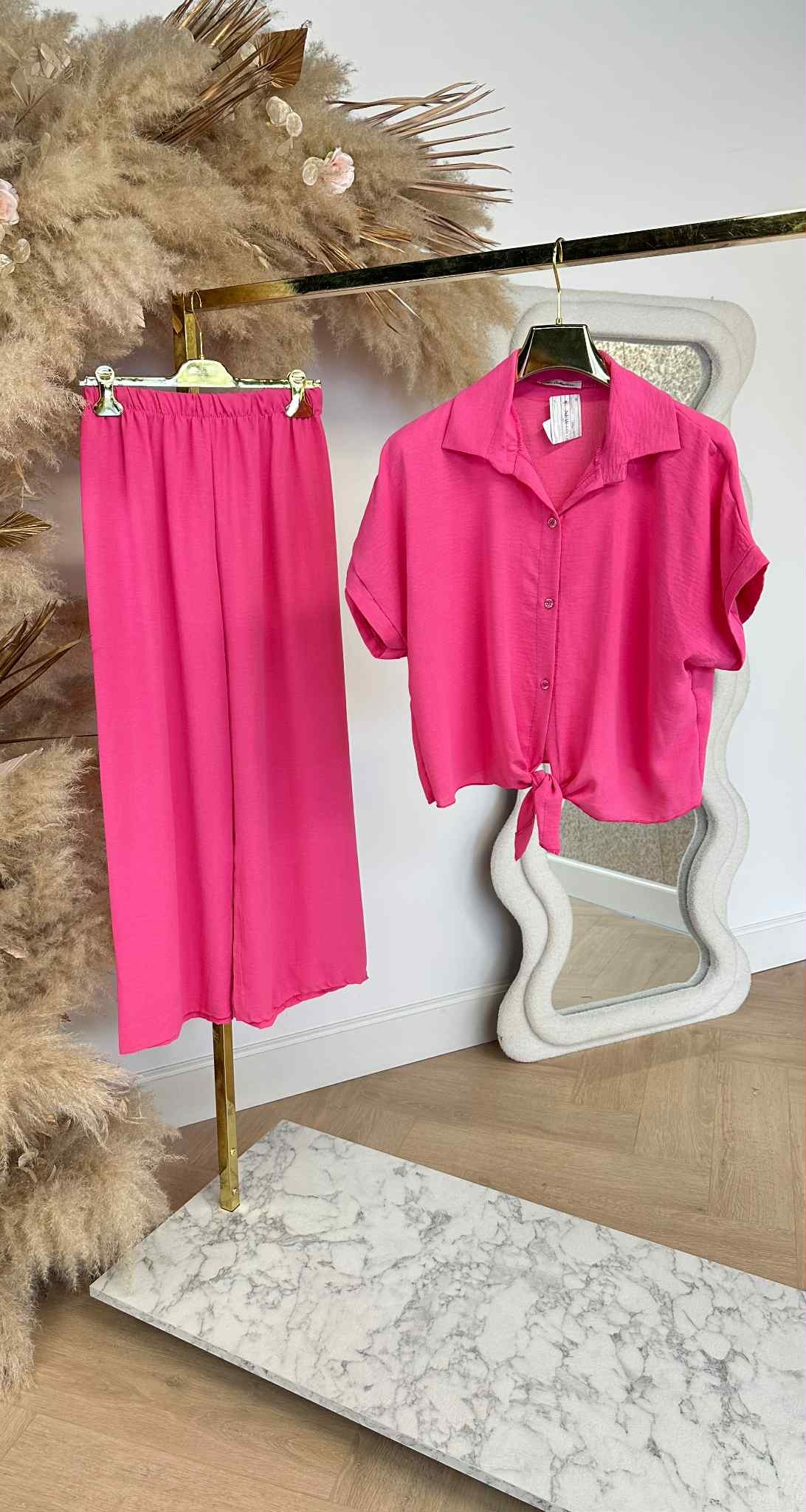 SUMMER VIBE SET BLOUSE+PANTS FUCSHIA SUMMER VIBE SET BLOUSE+PANTS FUCSHIA