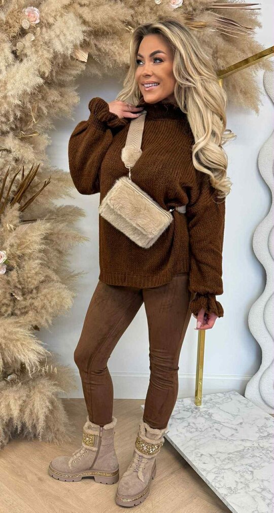 RUFFLE BASIC SWEAT CHOCO *L* RUFFLE BASIC SWEAT CHOCO *L*